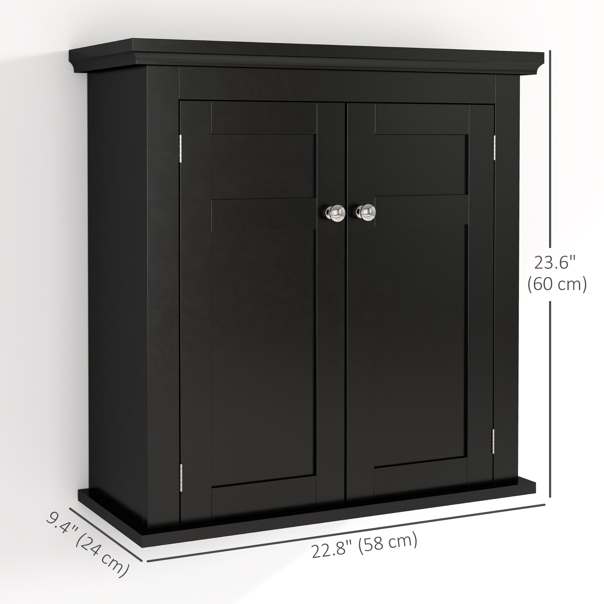 Bathroom Cabinet, Medicine Cabinet, Over Toilet Storage Cabinet with Adjustable Shelves for Entryway, Black Bathroom Cabinets at Gallery Canada