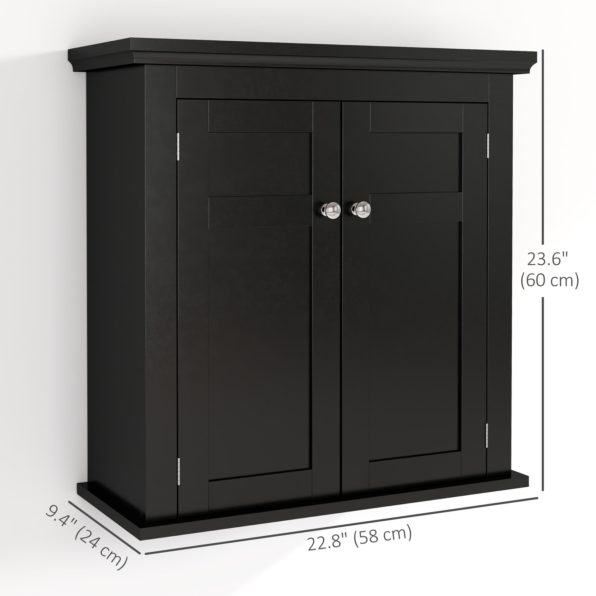 Bathroom Cabinet, Medicine Cabinet, Over Toilet Storage Cabinet with Adjustable Shelves for Entryway, Black Bathroom Cabinets at Gallery Canada