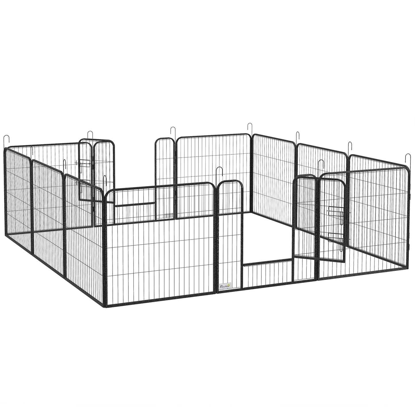 Dog Pen with Gate, 12 Panels Puppy Playpen, Dog Fence, 31.5"H Houses, Kennels & Pens   at Gallery Canada