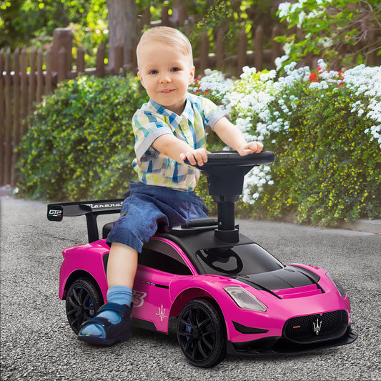 Licensed Maserati GT2 Baby Sliding Car with Storage, Music, Horn, Foot to Floor Toddler Car for 18-60 Months, Pink Push Cars for Toddlers   at Gallery Canada