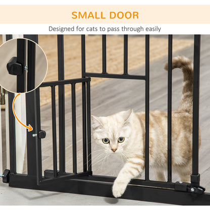 41" Easy Open Indoor Dog Gates for Doorways, House, Stair - Black Houses, Kennels & Pens   at Gallery Canada