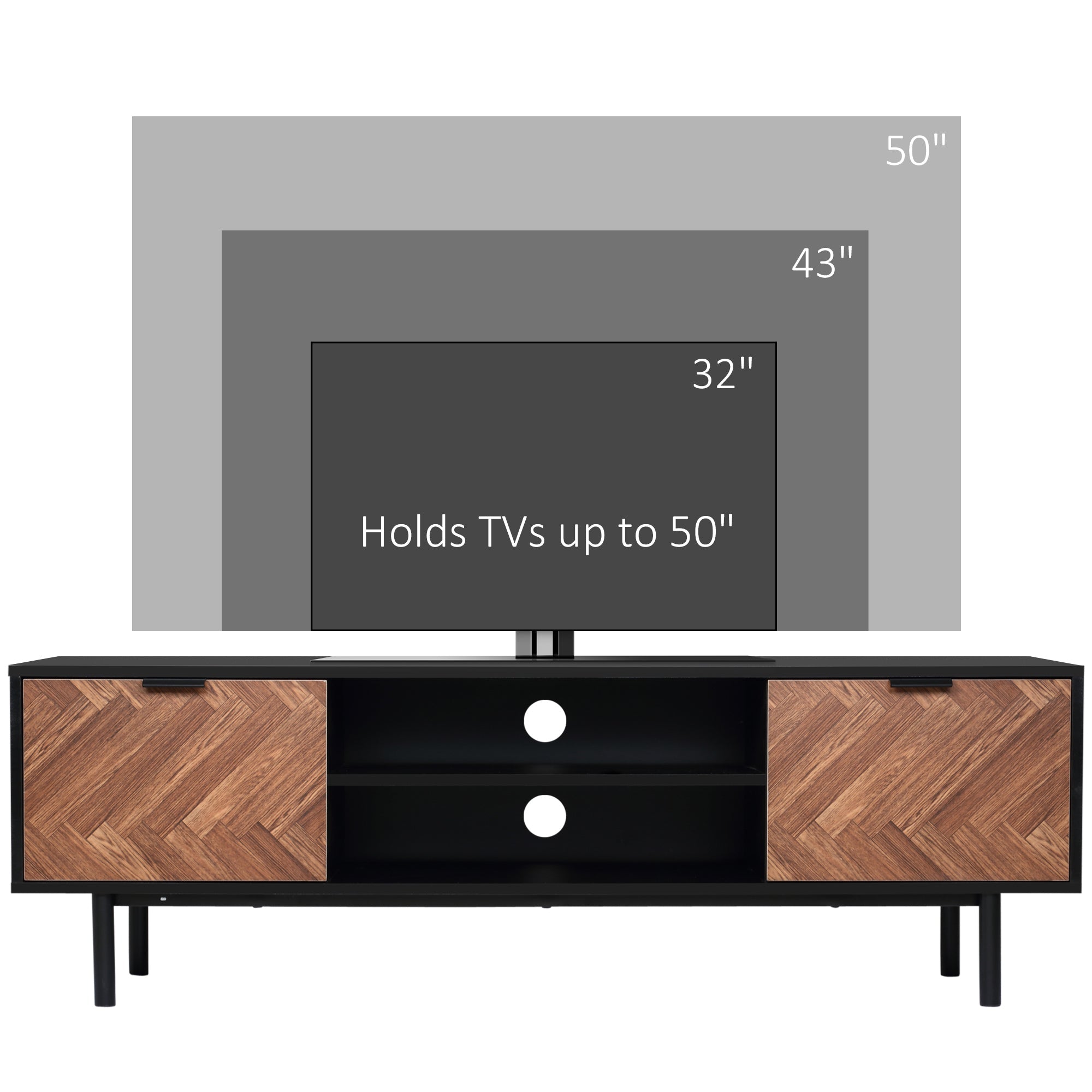 Modern TV Stand with Storage for TVs up to 60