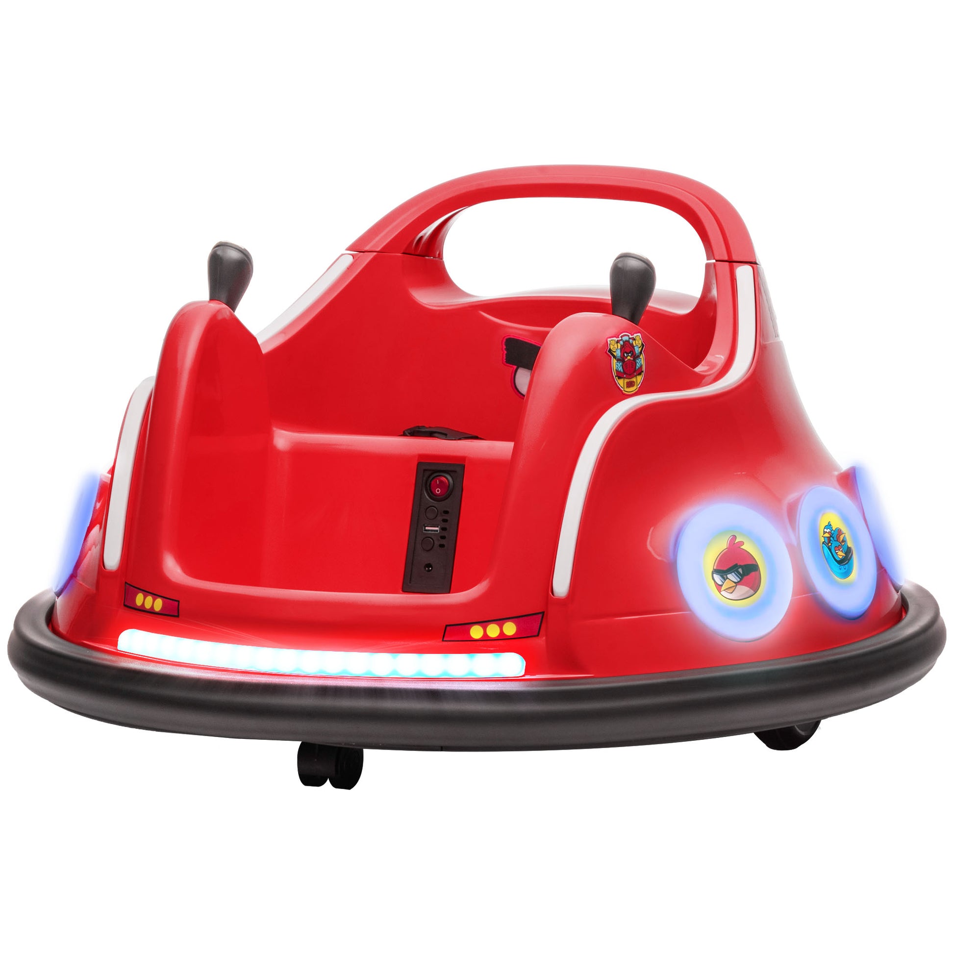 Angry Bird Licensed Electric Ride on Car, 12V Bumper Car for Kids w/ Dual Joysticks, 360 Degree Spin, Red Electric Ride On Toys   at Gallery Canada