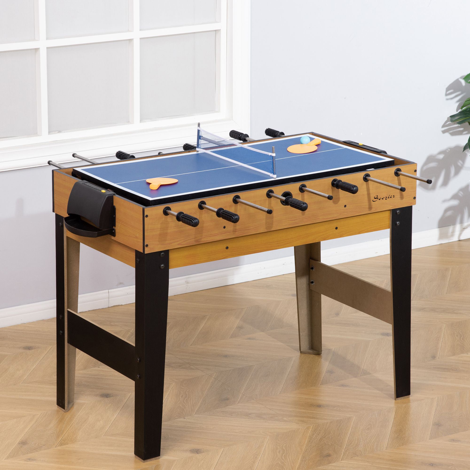 43'' 4-in-1 Multi-Gaming Table, Tabletop Billiards Hockey Table Tennis Foosball Game, Easy Set up for Whole Family Game Tables at Gallery Canada