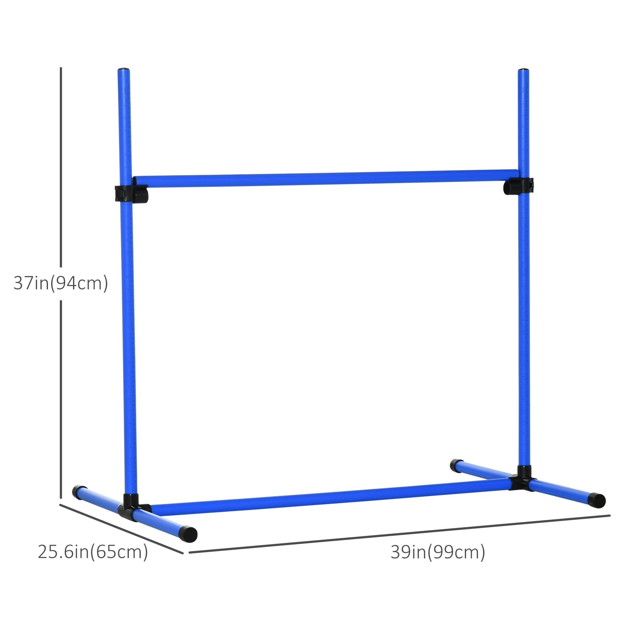 Set of 4 Dog Agility Training Equipment Adjustable Jump Bar Pet Exercise Kit with Carrying Bag (Blue) Dog Agility Training Equipment at Gallery Canada
