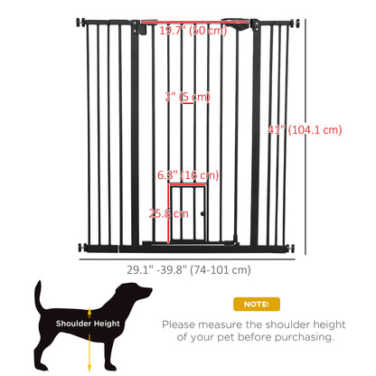 41" Easy Open Indoor Dog Gates for Doorways, House, Stair - Black Houses, Kennels & Pens   at Gallery Canada