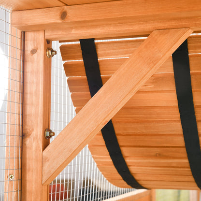 Large Outdoor Catio with Condos, Platforms, Doors, Ladders, Weather-Resistant Roof, Orange Outdoor Cat Enclosures   at Gallery Canada