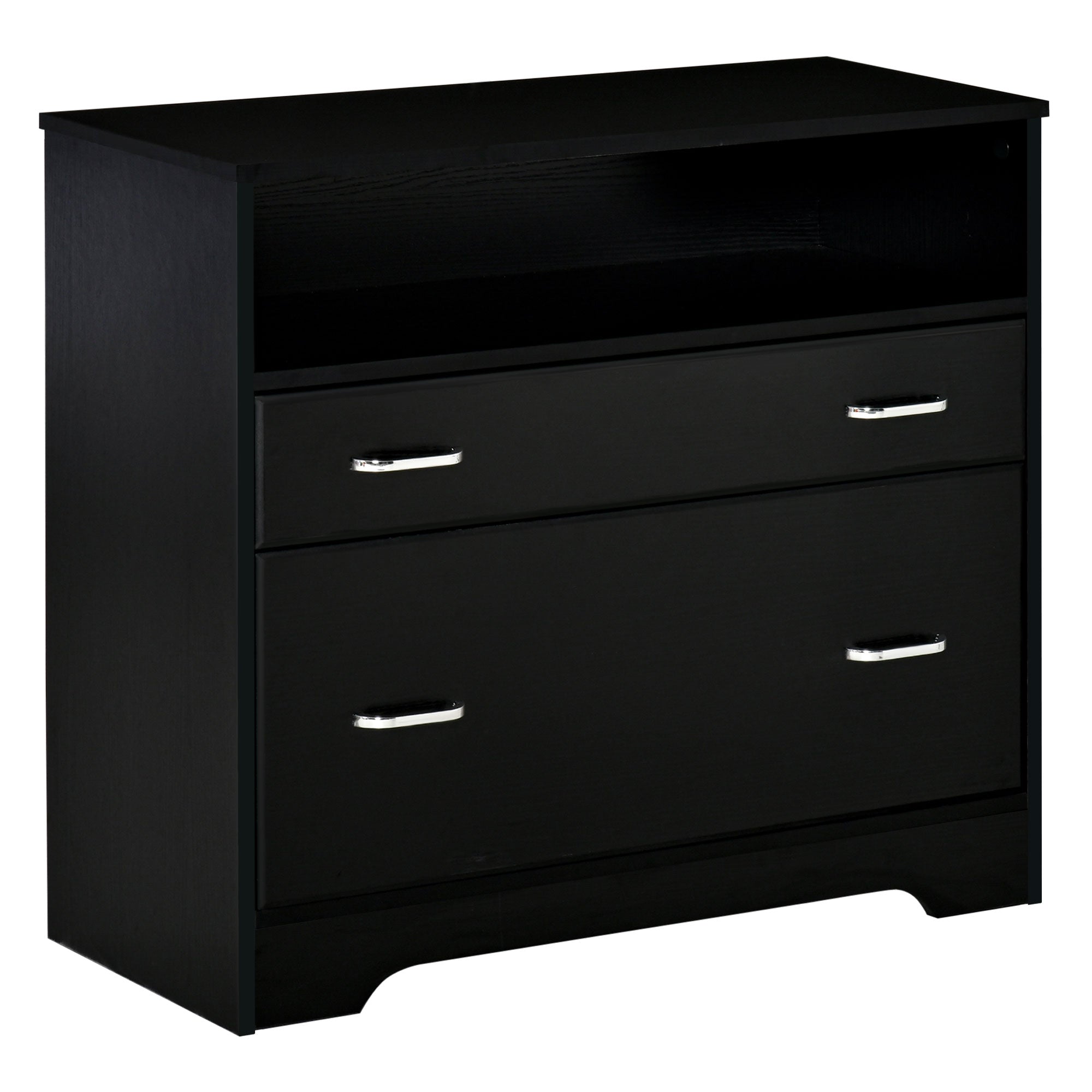 Lateral File Cabinet with 2 Drawers, Filing Cabinet for Hanging Letter Sized Files, Office Printer Stand, Black Office Cabinets & Cupboards Black  at Gallery Canada