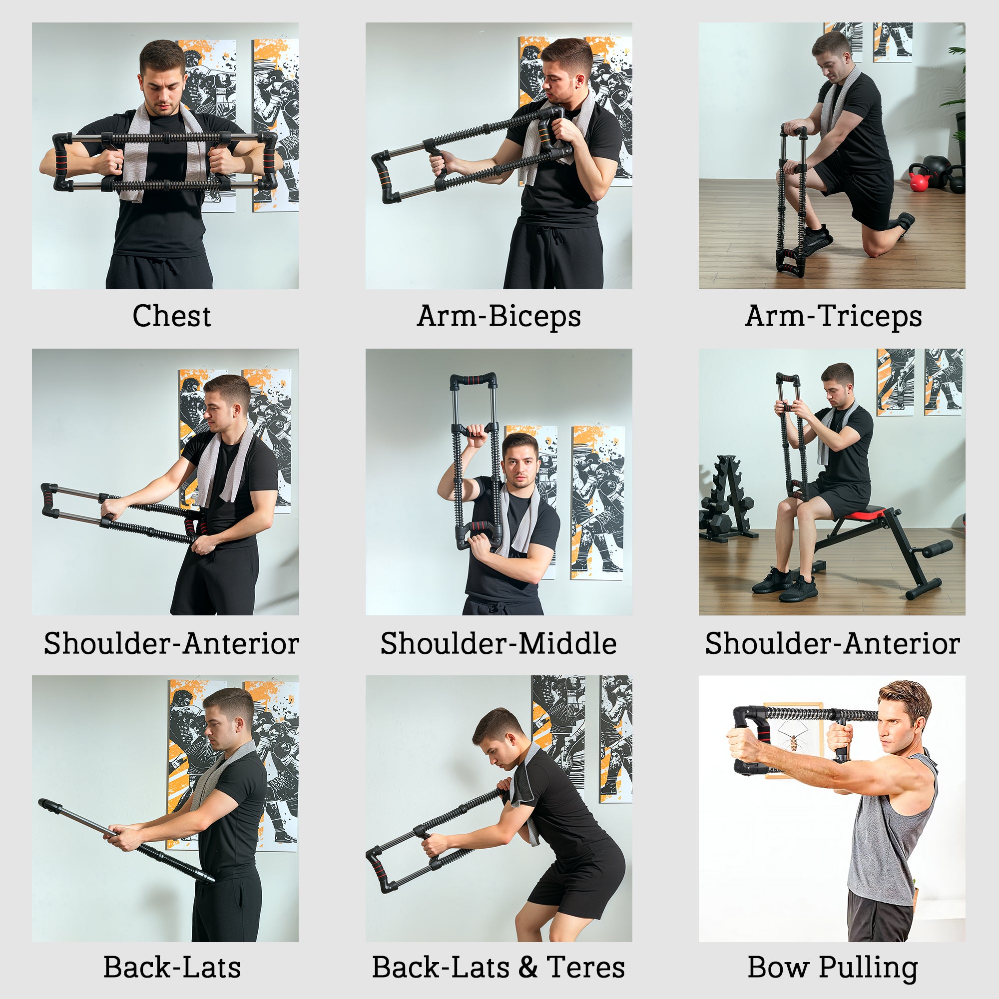 Chest Expander, Spring Chest Exerciser with 22-176 lbs Resistance for Men and Women Home Gym, Office or Travel More-Strength Training Equipment at Gallery Canada