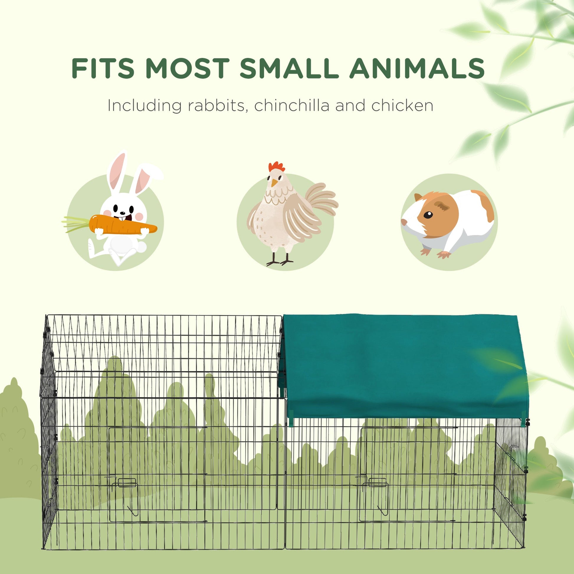 87" Small Animal Cage with Roof, Indoor/Outdoor Use, for Chicken, Rabbits, Chinchillas, Green Houses & Habitats   at Gallery Canada