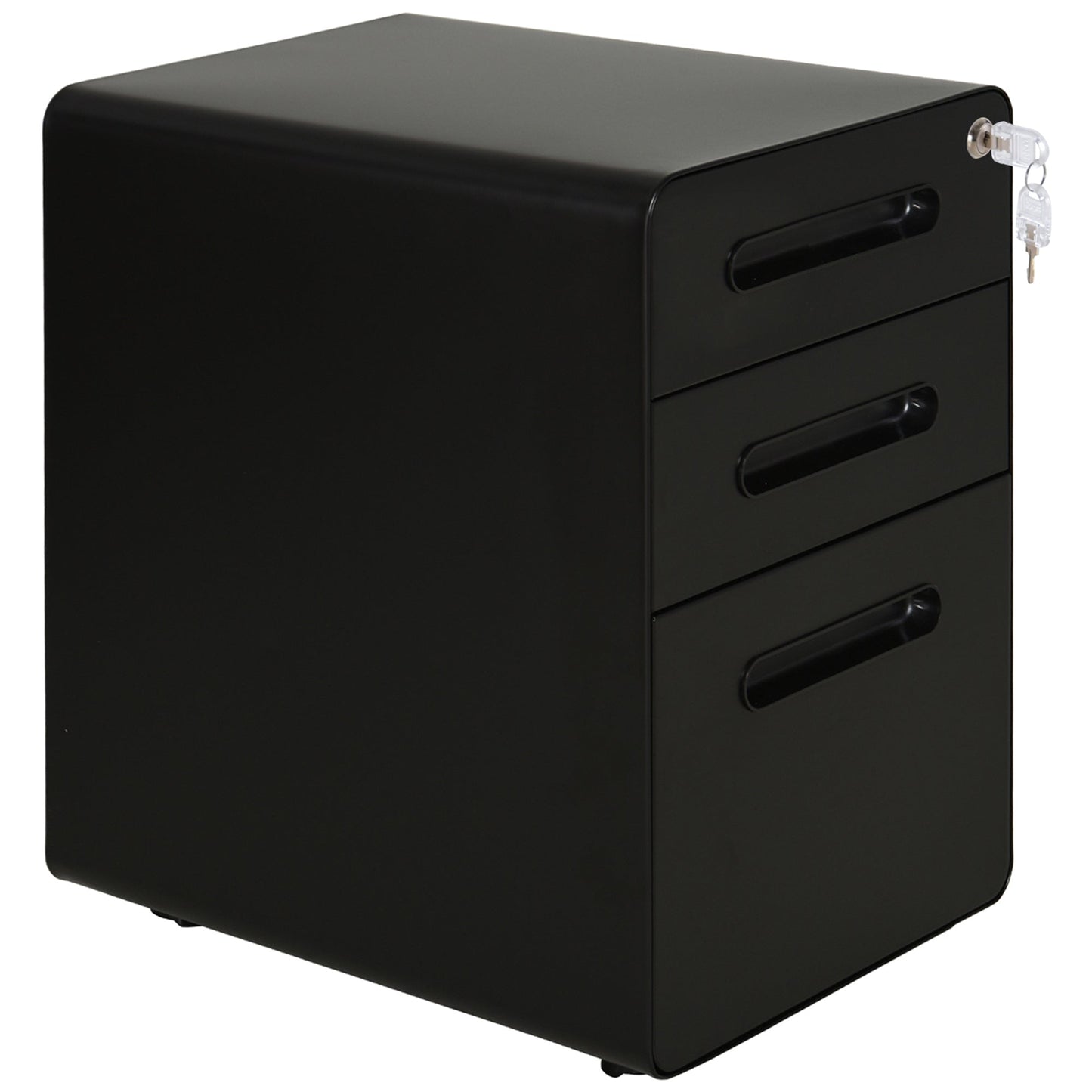 Lockable File Cabinet, Steel Filing Cabinet on Wheels for Legal, A4, Letter Size, Home Office Office Cabinets & Cupboards Black  at Gallery Canada