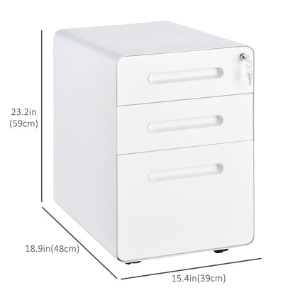 Lockable File Cabinet, Steel Filing Cabinet on Wheels for Legal, A4, Letter Size, Home Office Office Cabinets & Cupboards   at Gallery Canada