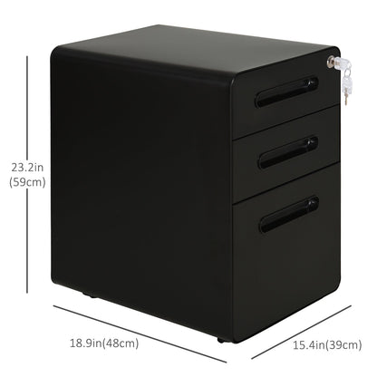 Lockable File Cabinet, Steel Filing Cabinet on Wheels for Legal, A4, Letter Size, Home Office Office Cabinets & Cupboards   at Gallery Canada