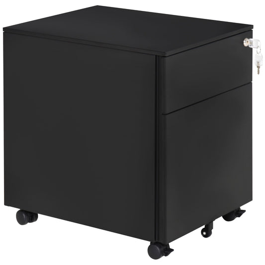 Lockable File Cabinet, Steel Filing Cabinet on Wheels for Legal, A4, Letter Size, with Pencil Tray for Home Office Office Cabinets & Cupboards Black  at Gallery Canada