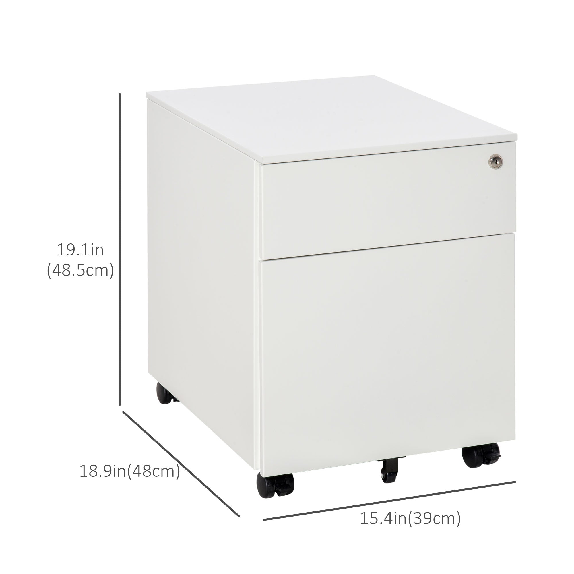 Lockable File Cabinet, Steel Filing Cabinet on Wheels for Legal, A4, Letter Size, with Pencil Tray for Home Office Office Cabinets & Cupboards   at Gallery Canada