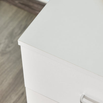 Locking File Cabinet with 2 Drawers, Rolling Filing Cabinet with Wheels, for Study Home Office, White Office Cabinets & Cupboards   at Gallery Canada