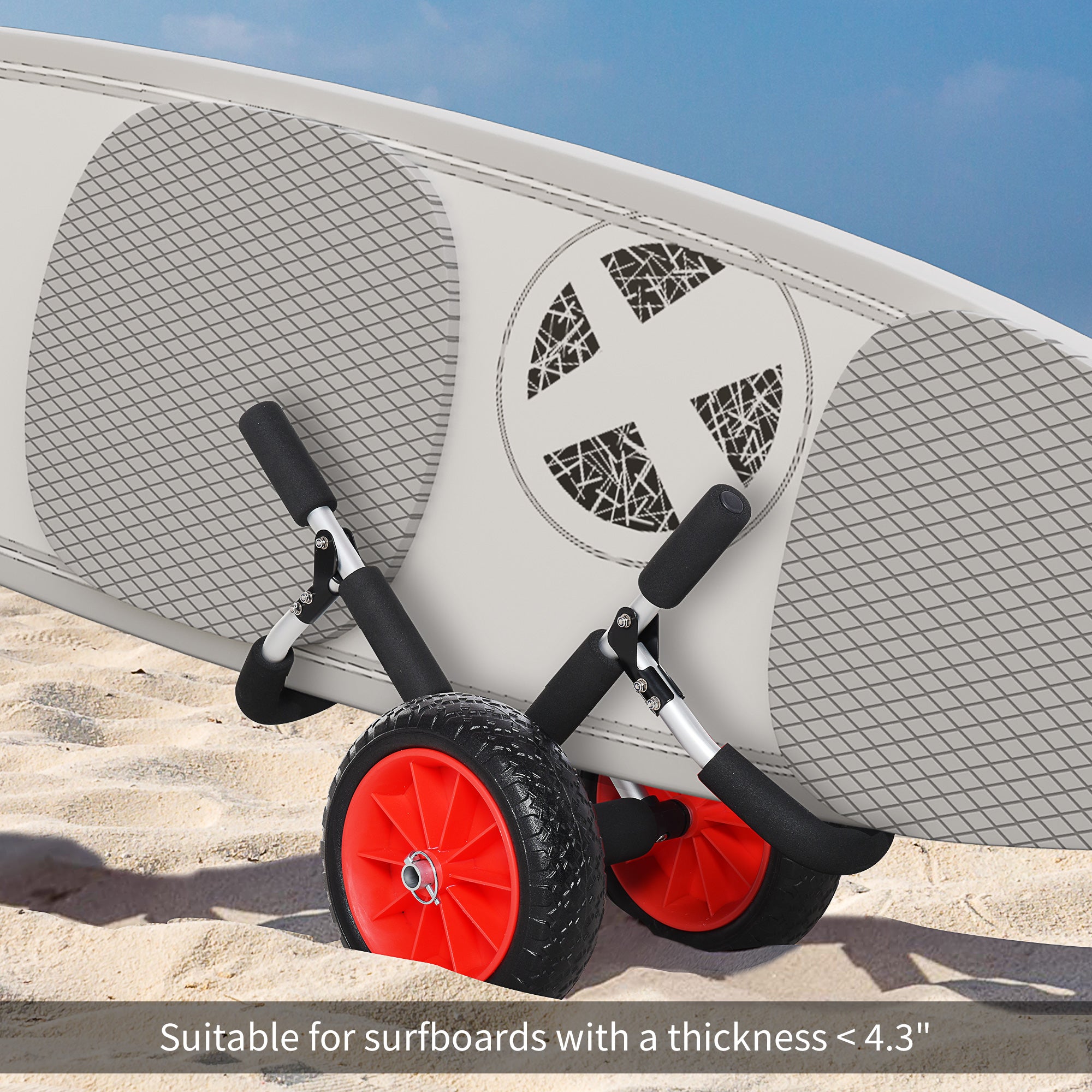 Stand-Up Paddleboard Dolly, Aluminum Surfboard Trolley, Foldable Rolling Cart for SUPs Boat Canoe Carrier Tote Dolly Trolley Float Mat, Jon Boat Easy Transport Cart Wheeled Cart Kayak Carts at Gallery Canada
