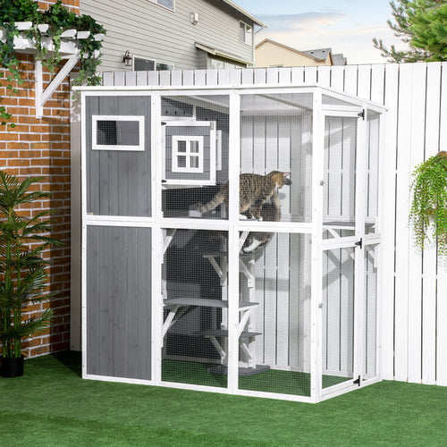 Wooden Cat Catio, 66.5