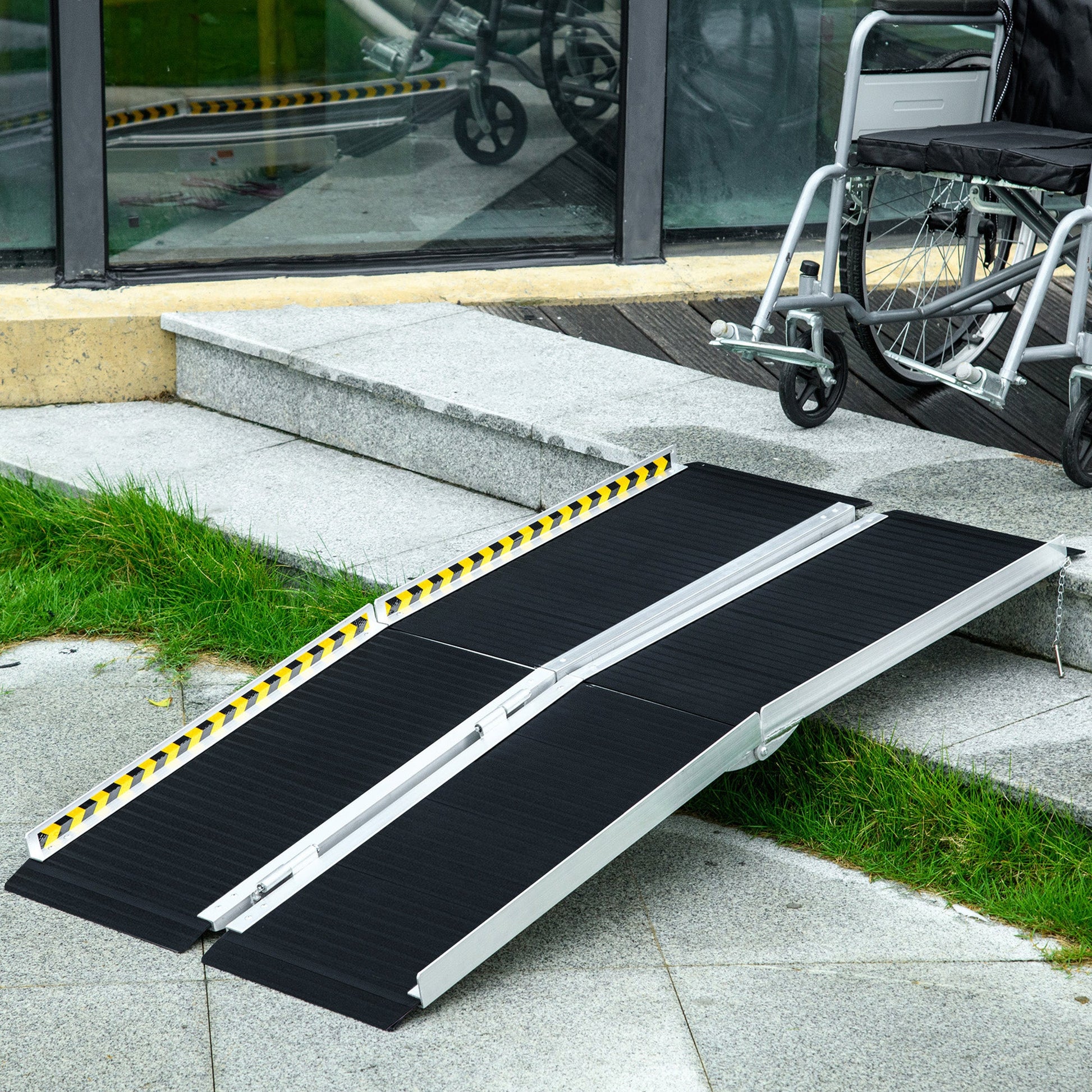 5ft Wheelchair Ramp Scooter Mobility Non-Skid PVC Layering Portable Foldable Aluminium Knee Walker & Wheelchair Ramps   at Gallery Canada