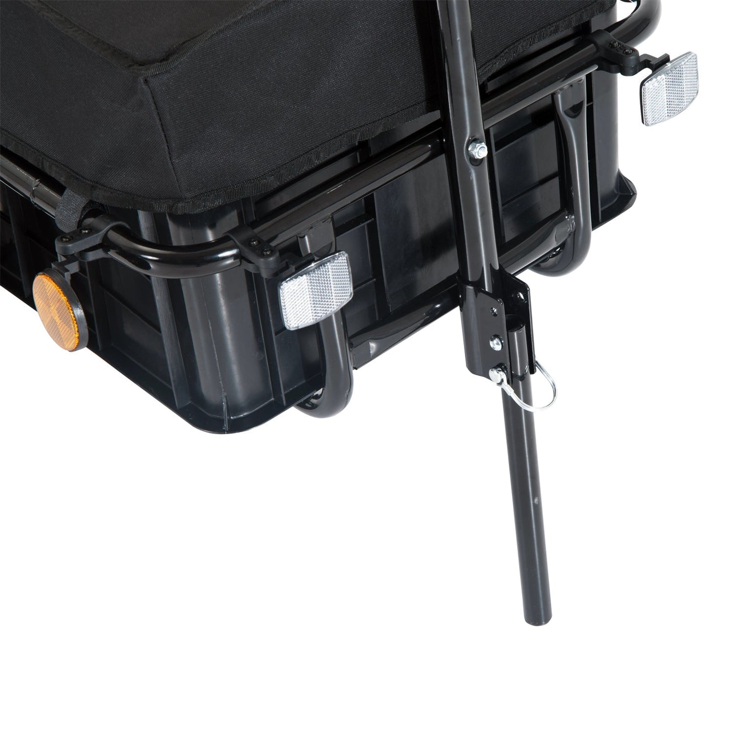 Multi-Functional Steel Bike Cargo Trailer & Luggage Cart Stroller Wagon, Black Bike Cargo Trailers   at Gallery Canada