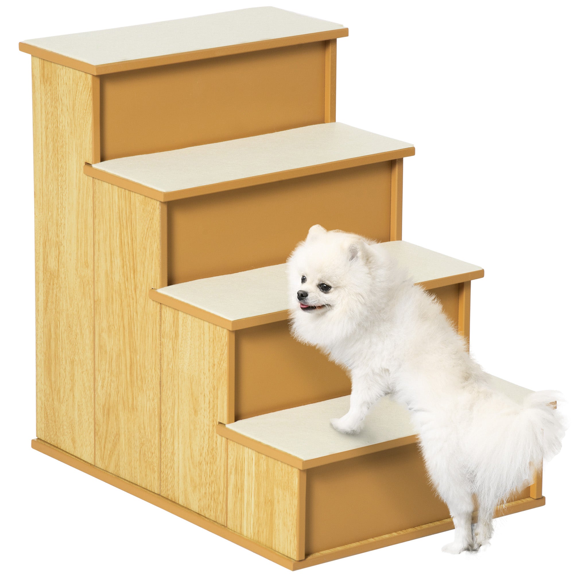 Dog Steps Pet Stairs for Bed Cat Ladder for Couch with Non-Slip Carpet, 15.7
