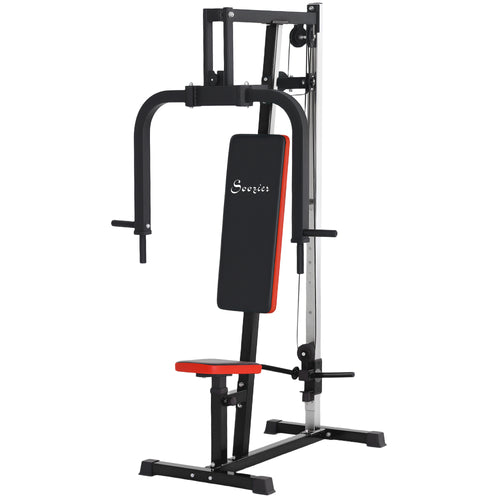 Chest Fly and Chest Press Machine for Back, Pectoral, Rear Deltoid and Shoulder Training, Black