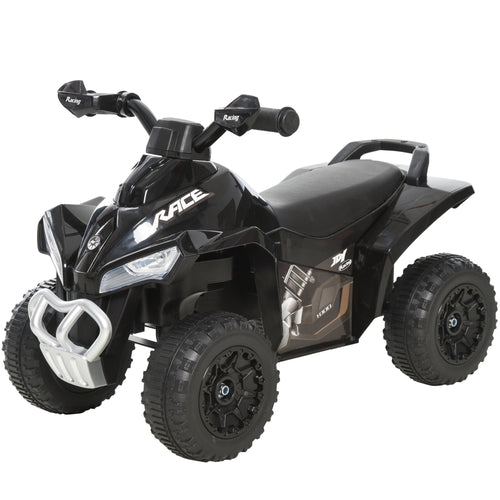 No Power 4 Wheels Ride on Toy for Kids, Foot To Floor Slider Toddler Ride-on Car with Music, Lightening, for 18-36 Months Black