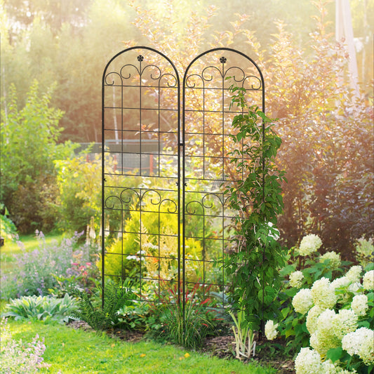 2 Pcs Garden Trellis for Climbing Plants, Outdoor Metal Trellis Plant Support Trellises for Patio, Lawn, Backyard Plant Stands at Gallery Canada