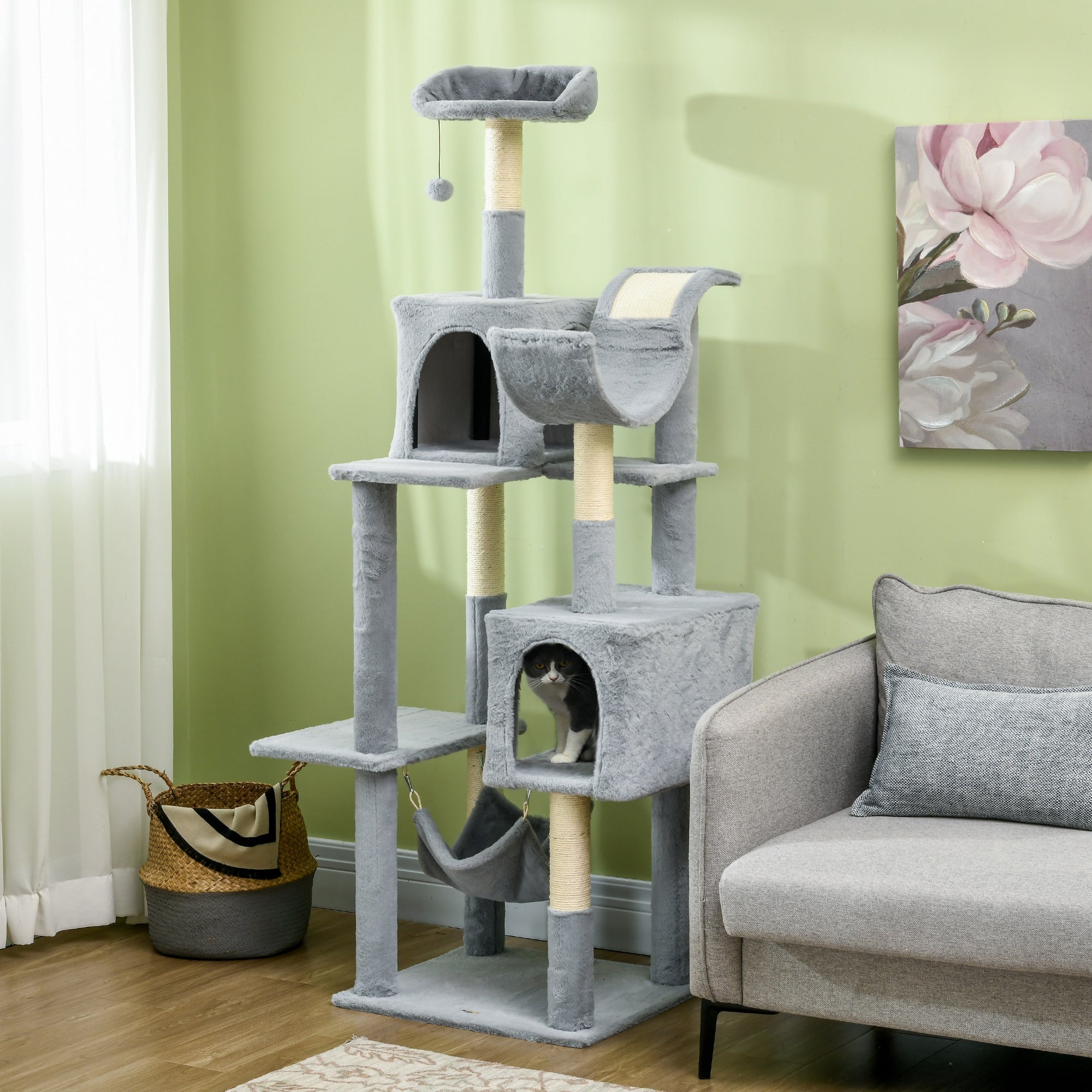 Tall Cat Tree for Indoor Cats, 70