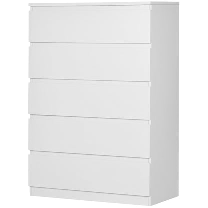 Chest of Drawers with 5 Drawers, Dresser for Bedroom, 5 Drawer Chest with Zinc Alloy Runners for Living Room Storage Cabinets   at Gallery Canada