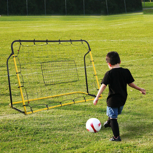 6 x 4 ft Rebound Net Soccer Goal with 5 Angle Adjustable for Soccer Baseball Basketball Training