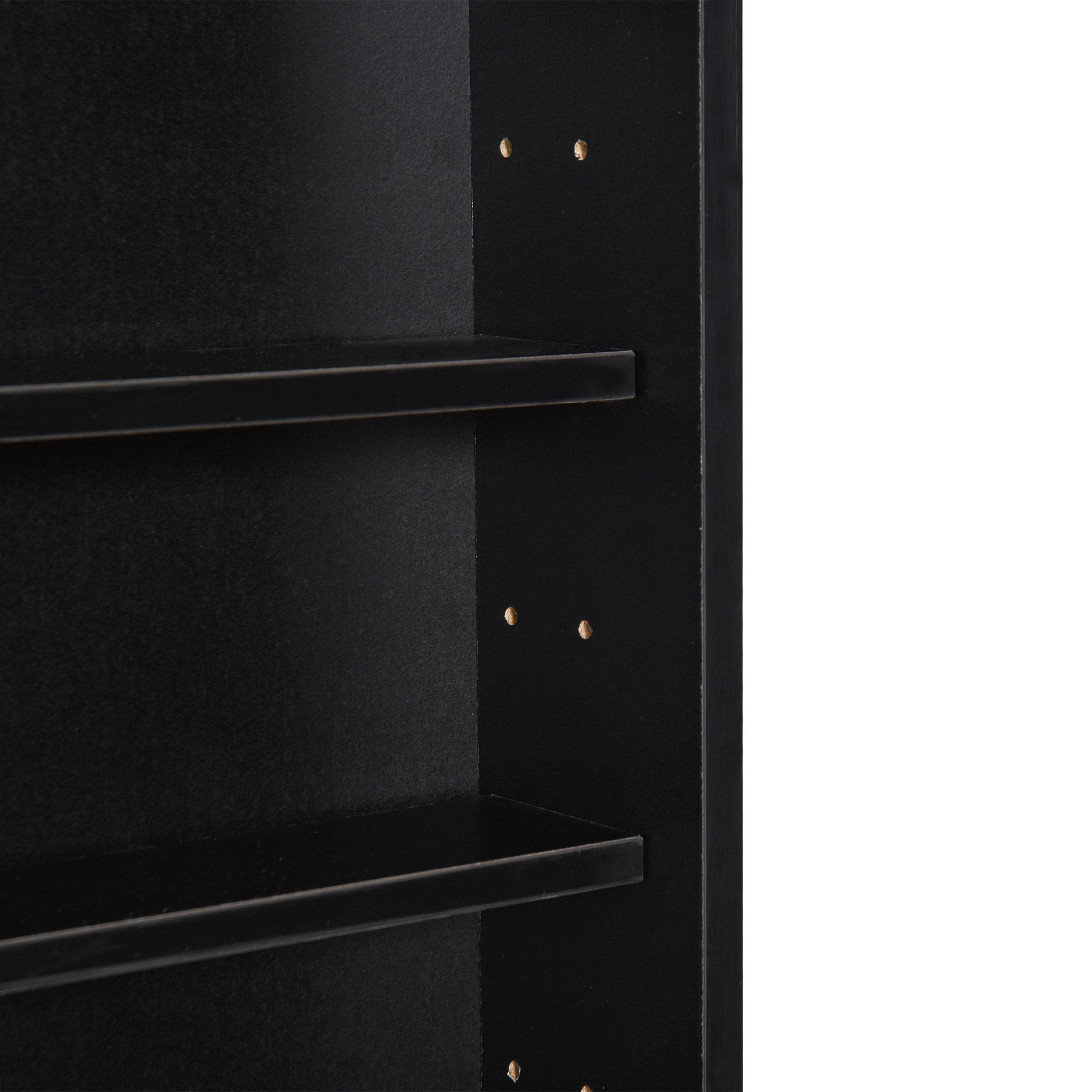 5-Tier Display Cabinet, Shot Glass Display Case, Glass Curio Cabinet with 2 Glass Doors and 4 Adjustable Shelves, Black Display Bookshelves at Gallery Canada