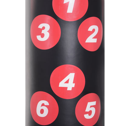 65" Freestanding Boxing Punching Bag with Refilled Base and Suction Cups, Black Punching Bag Hangers   at Gallery Canada