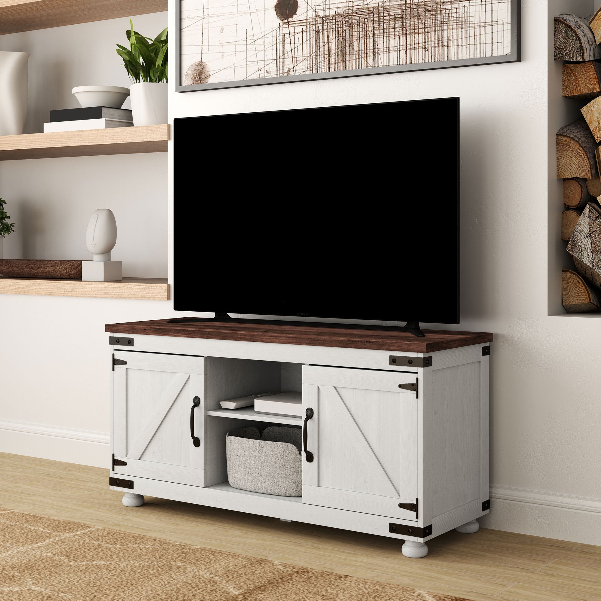 Farmhouse TV Stand for up to 50