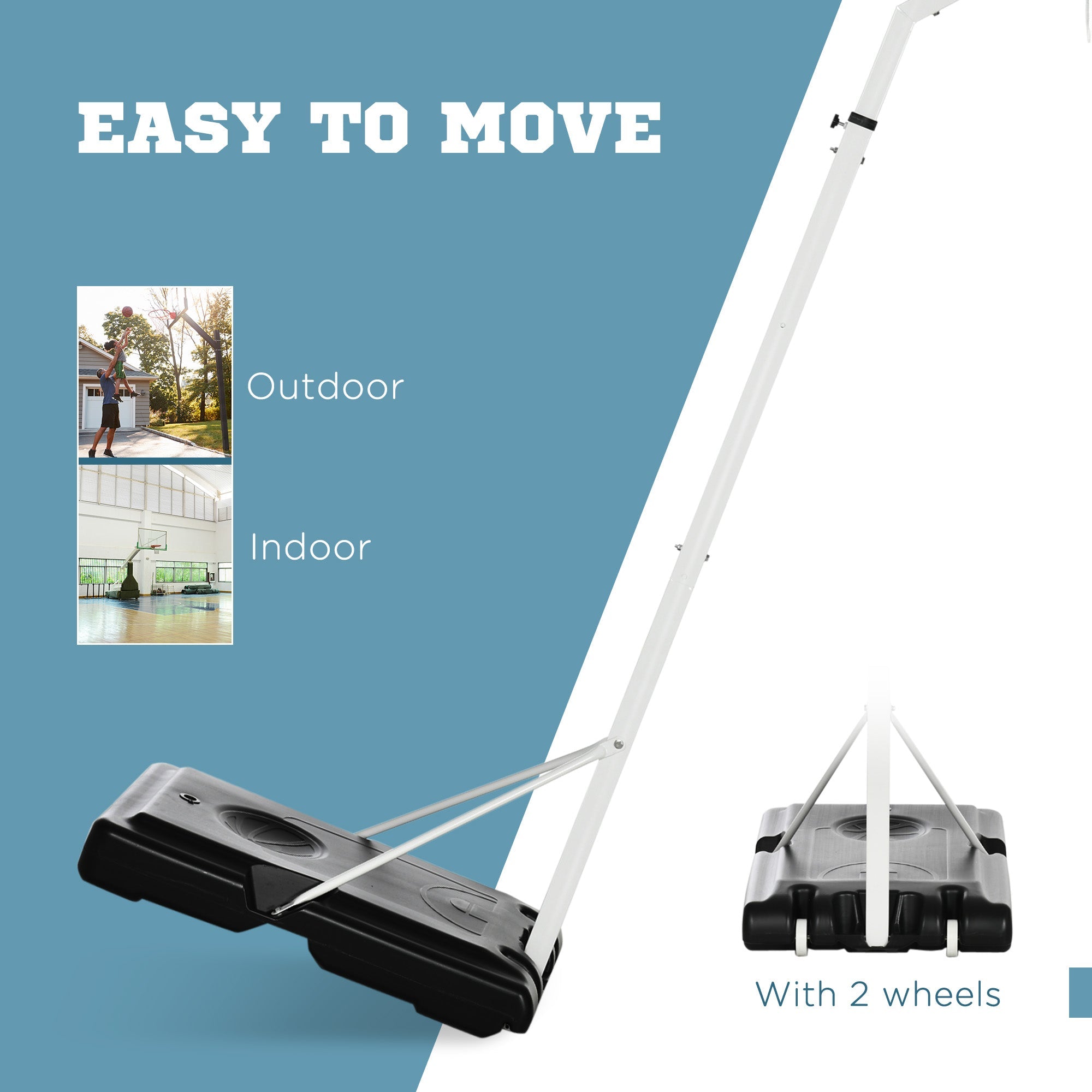 Adjustable Basketball Hoop and Basketball Stand w/ Sturdy Backboard and Weighted Base, Portable on Wheels Basketball   at Gallery Canada