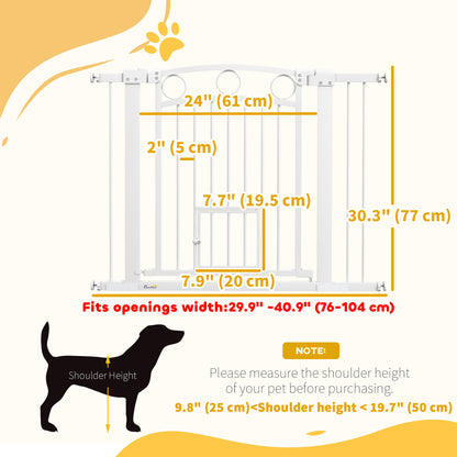 30" Extra Tall Dog Gate w/ Cat Door, 2 Extension Kits, for Doorways, Hallways, Stairways, 30"-41" Width Houses, Kennels & Pens at Gallery Canada