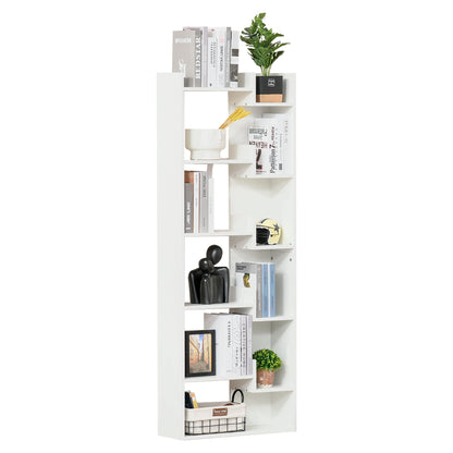 6-Tier Tall Bookshelf, Modern bookcase, Floor Standing Shelving, Display Rack for Living Room, Home Office, White Display Bookshelves   at Gallery Canada