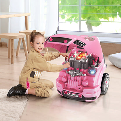 Mechanic Kids Truck Engine Toy Set, Car Service Play Set, Pink Workbench Toy Sets   at Gallery Canada