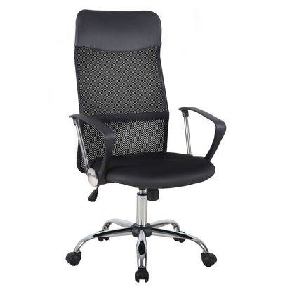 Mesh Office Chair, High Back Desk Chair, Swivel Computer Chair with Adjustable Height, Wheels, Black Task Chairs Black  at Gallery Canada