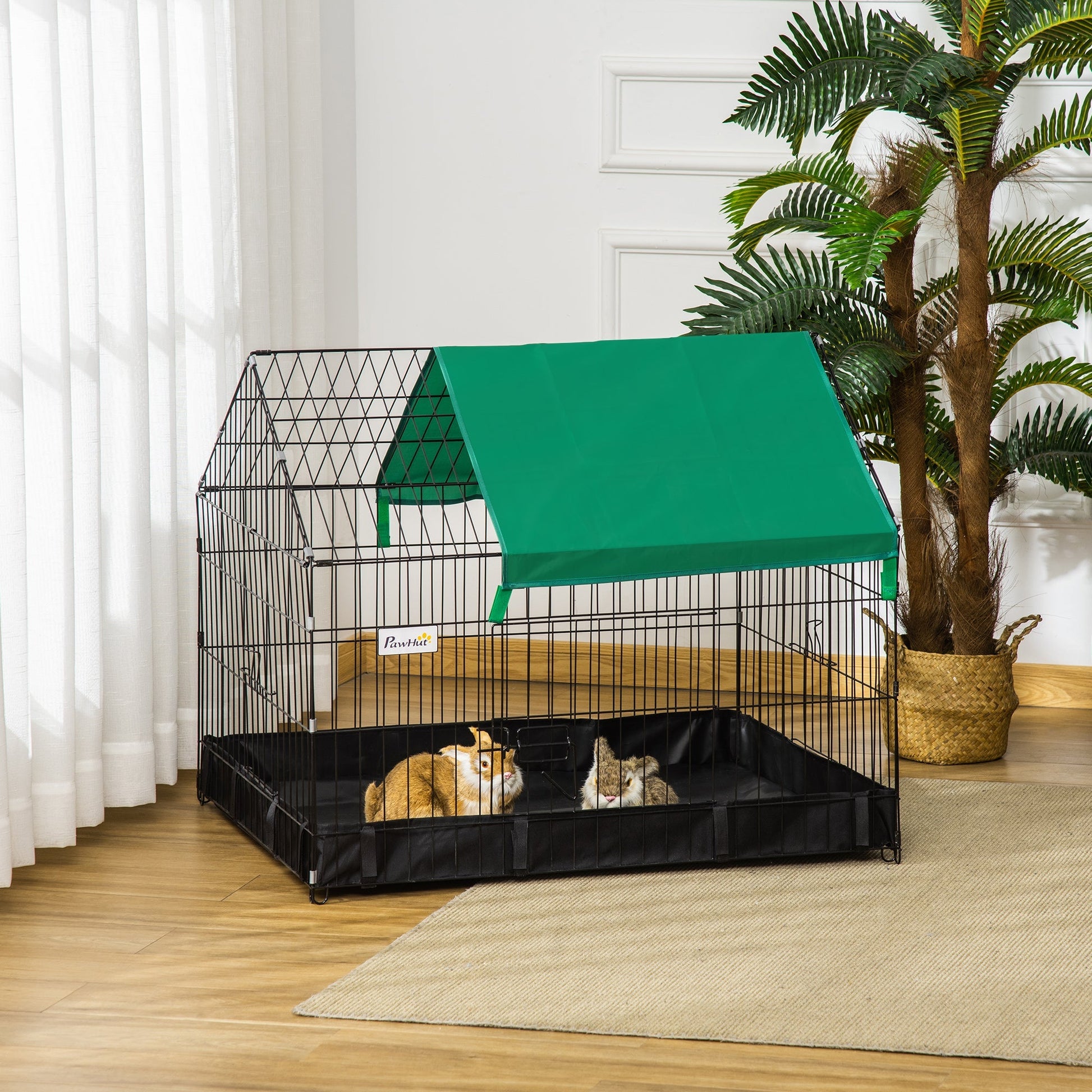 Metal Outdoor Small Animal Cage for Rabbits and Cats, Black Houses & Habitats   at Gallery Canada