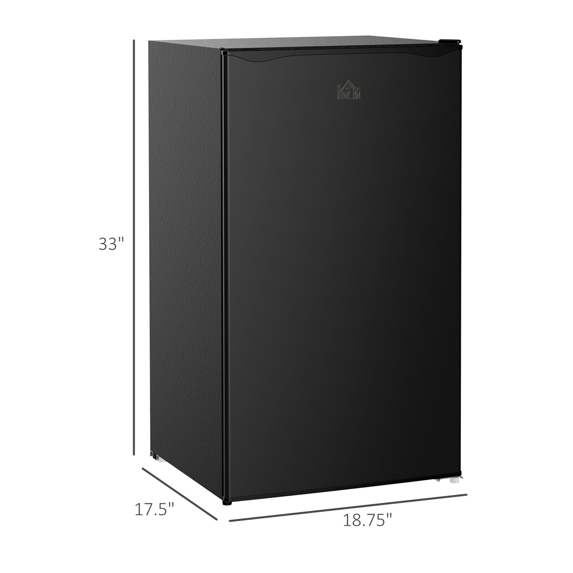 Mini Fridge with Freezer, 3.2 Cu.Ft Compact Refrigerator with Adjustable Shelf, Mechanical Thermostat and Reversible Door for Bedroom, Dorm, Black Small Kitchen Appliances   at Gallery Canada