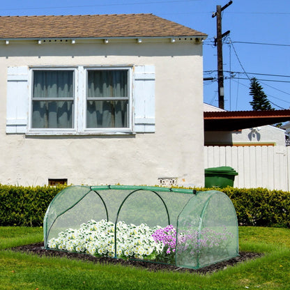 Mini Greenhouse Portable Hot House for Plants with Zippered Doors for Outdoor, Indoor, 79" x 39" x 32", Green Mini Greenhouses   at Gallery Canada