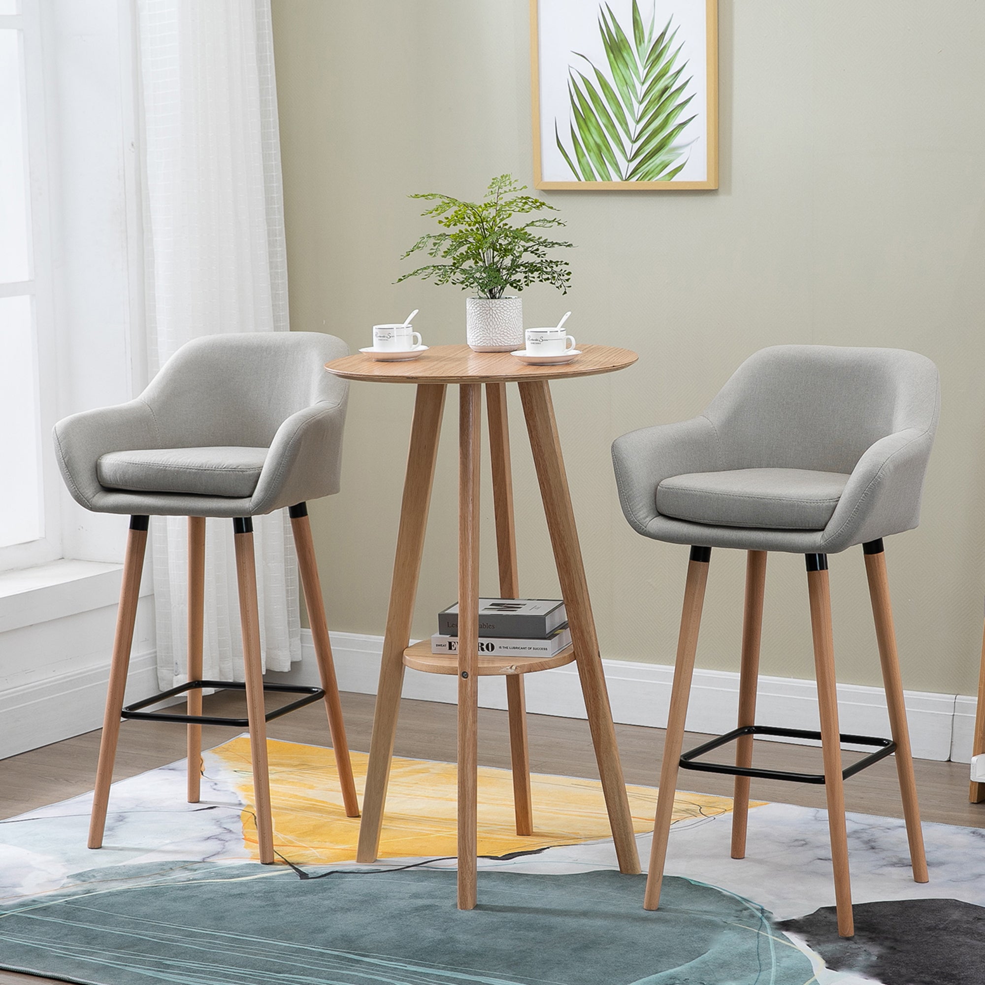 Modern Bar Stools Set of 2, 31.5