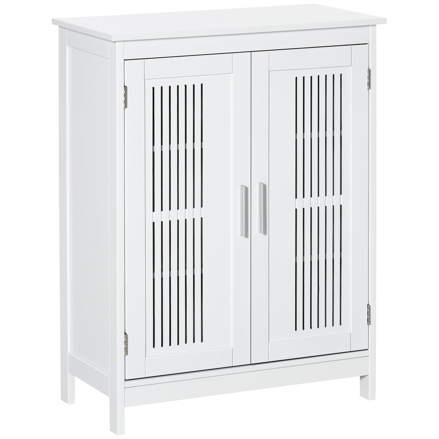 Modern Bathroom Floor Cabinet, Free Standing Linen Cabinet, Storage Cupboard with 3 Tier Shelves, White Bathroom Cabinets White  at Gallery Canada