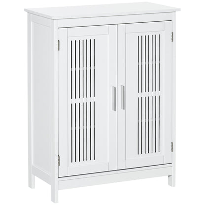 Modern Bathroom Floor Cabinet, Free Standing Linen Cabinet, Storage Cupboard with 3 Tier Shelves, White Bathroom Cabinets White  at Gallery Canada