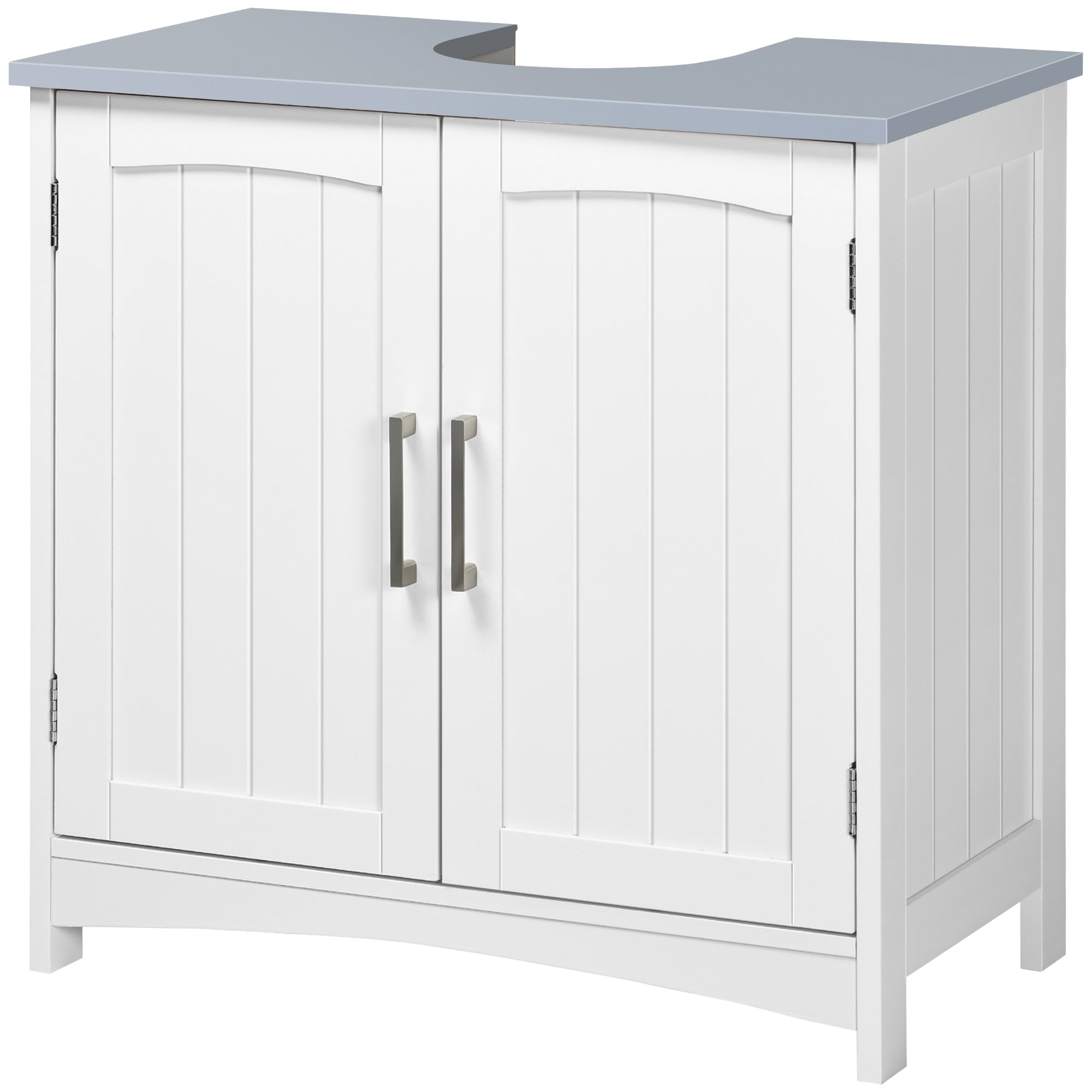 Modern Bathroom Sink Cabinet, Pedestal Sink Storage Cabinet with Double Doors and Adjustable Shelf, White Bathroom Cabinets Multi Colour  at Gallery Canada