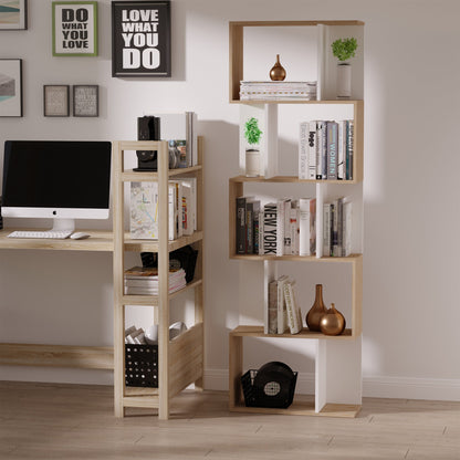 Modern Bookcase 5-Tier Display Shelf Storage Shelf Room Divider Living Room Home Office Furniture, White Display Bookshelves   at Gallery Canada