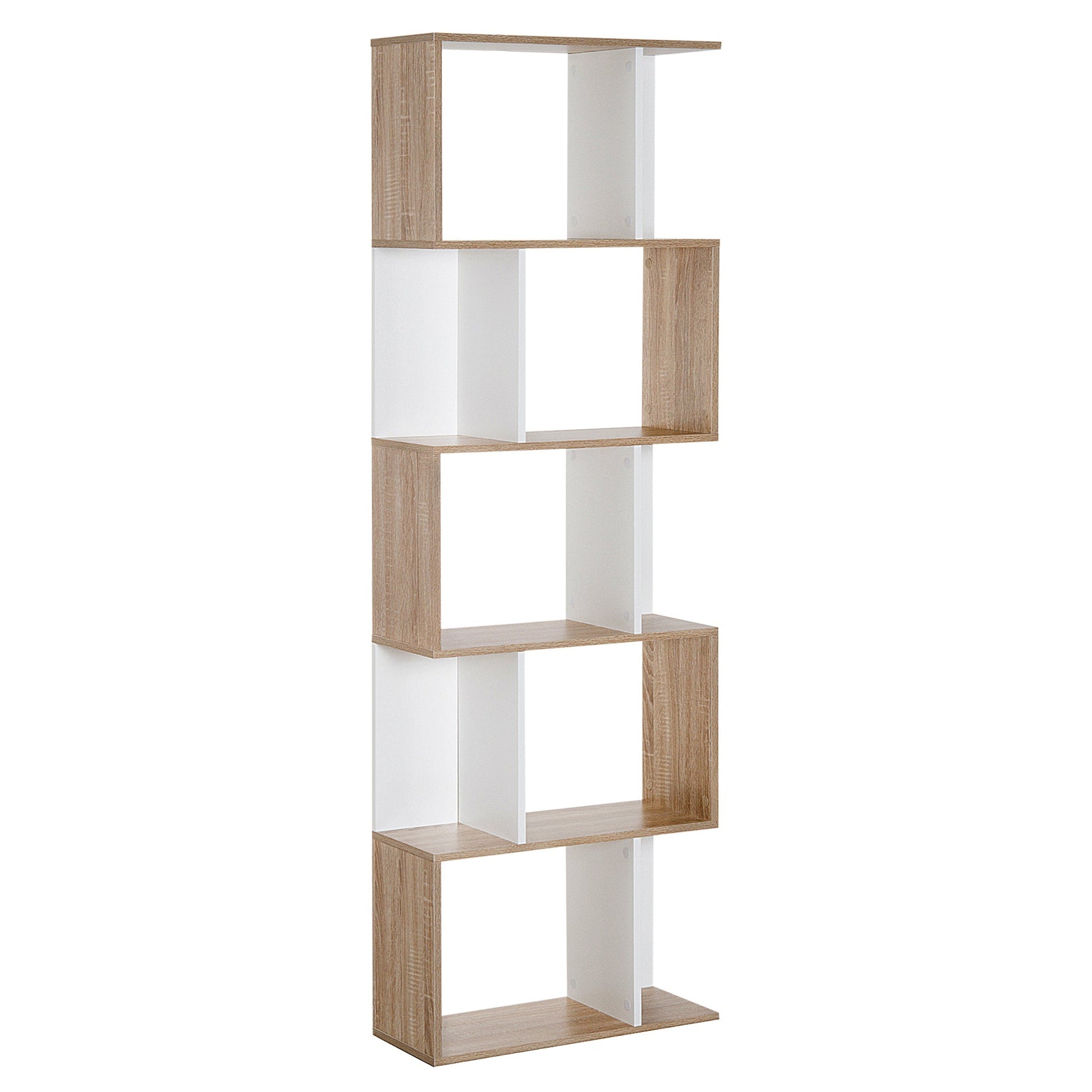 Modern Bookcase 5-Tier Display Shelf Storage Shelf Room Divider Living Room Home Office Furniture, White Display Bookshelves White  at Gallery Canada