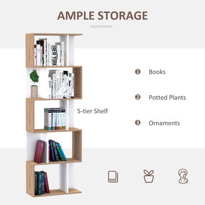 Modern Bookcase 5-Tier Display Shelf Storage Shelf Room Divider Living Room Home Office Furniture, White Display Bookshelves   at Gallery Canada