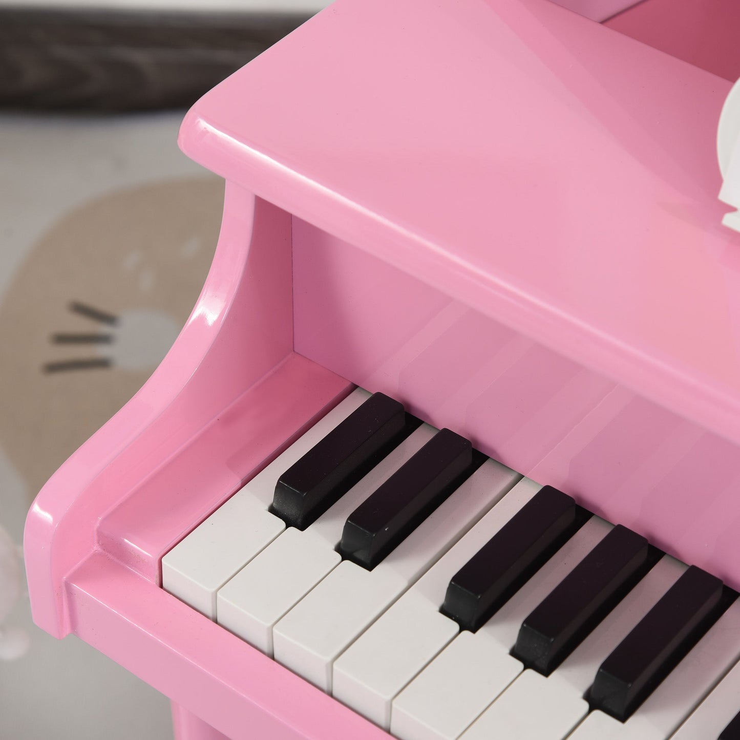 Modern Kids Piano, 30 Keys, Set of 2, Mini Toy for Child, Grand Piano with Music Stand and Bench, Ideal Gift, Pink Electronic Musical Pianos   at Gallery Canada